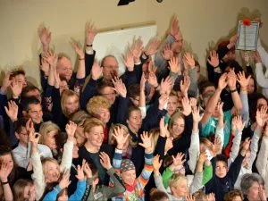 Nachhaltig: Förderpreis Stiftung Bildung 2019_Teilgruppenbild mit Giffey_(c)_Birgit Heller