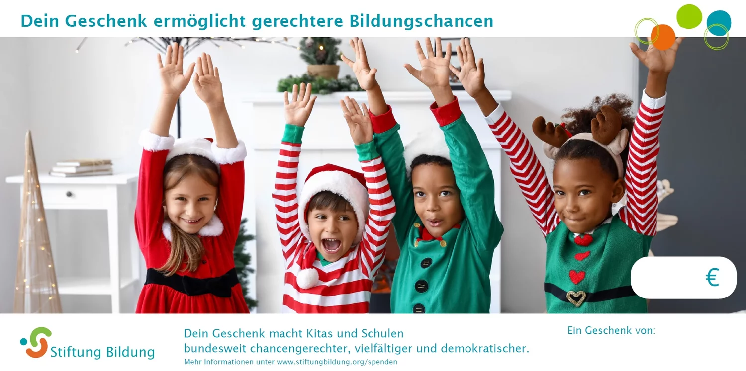 Vorschaubild für die Geschenkkarte mit Kindern auf der Karte