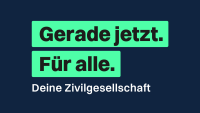 Logo des Bündnis „Gerade Jetzt. Für Alle.“